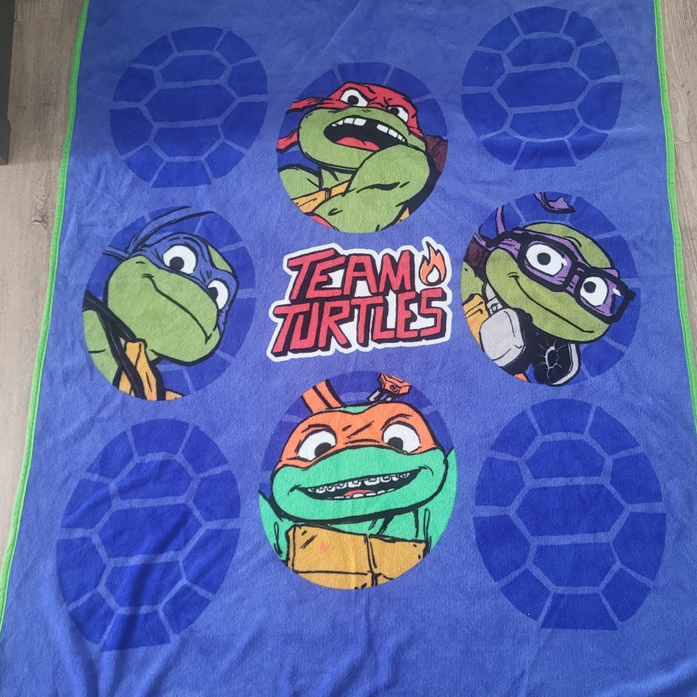 Team Turtles Blue Blanket